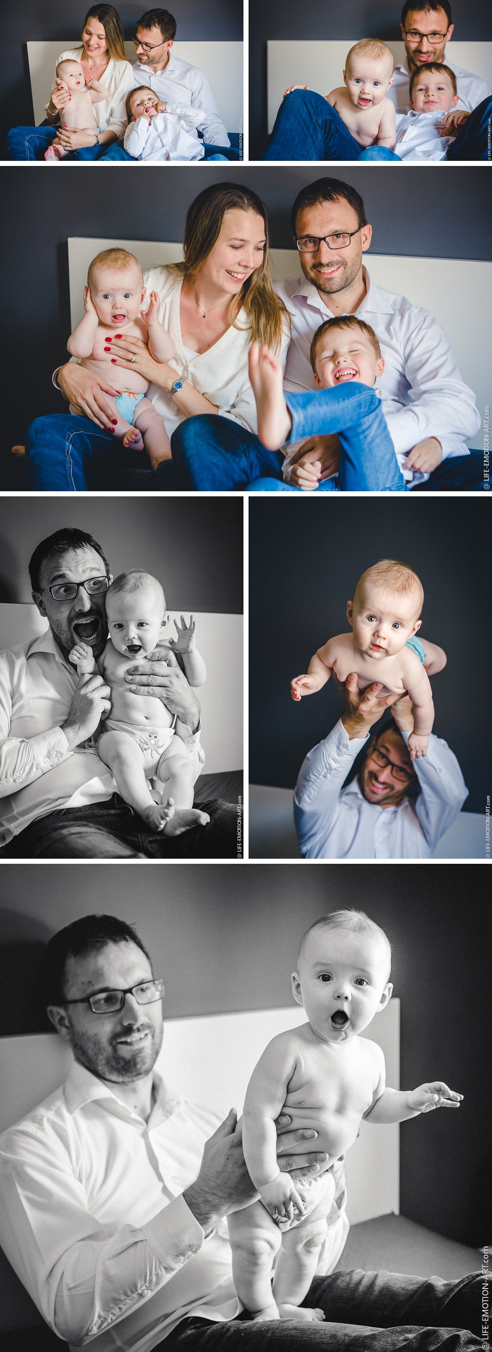 une séance photo en famille pour s'amuser